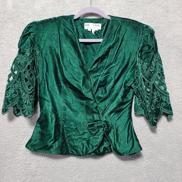 Cloak of Many Colors Dresses & Skirts - Vintage Cloak of Many Colors Liberty Lucrezia Green Velvet Top & Skirt Size 12‎